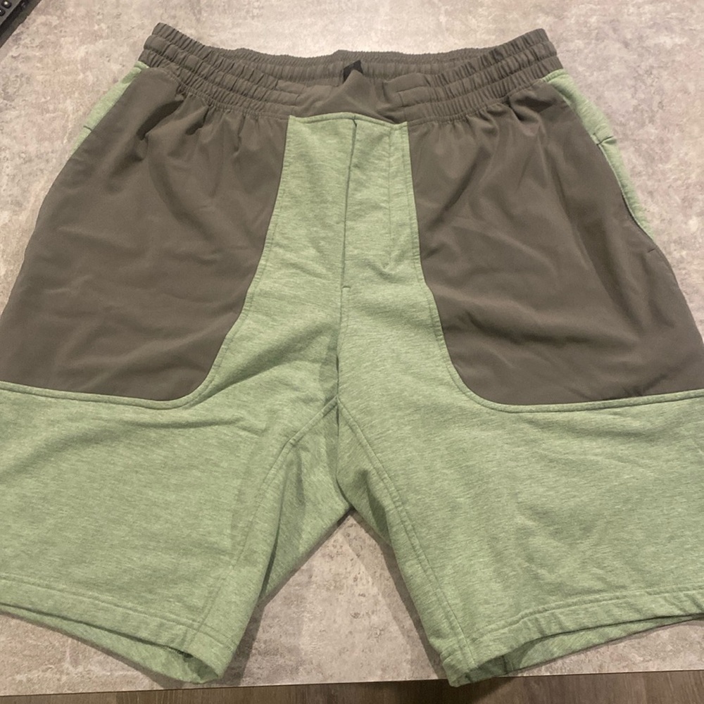 Lulu Green Sweatpants Shorts:
- 9” Inseam 
- Size Large